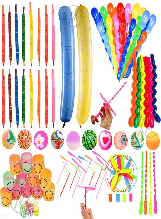 Promote 36 Pcs Birthday Return Gifts, Crazy Balloons Slinky Toys Classroom Carnival Prizes Small Bulk Toys Pack Goodie Goody Candy Bags Fillers,Party Favors Toys for Kids, Girls, Boys - Image 1